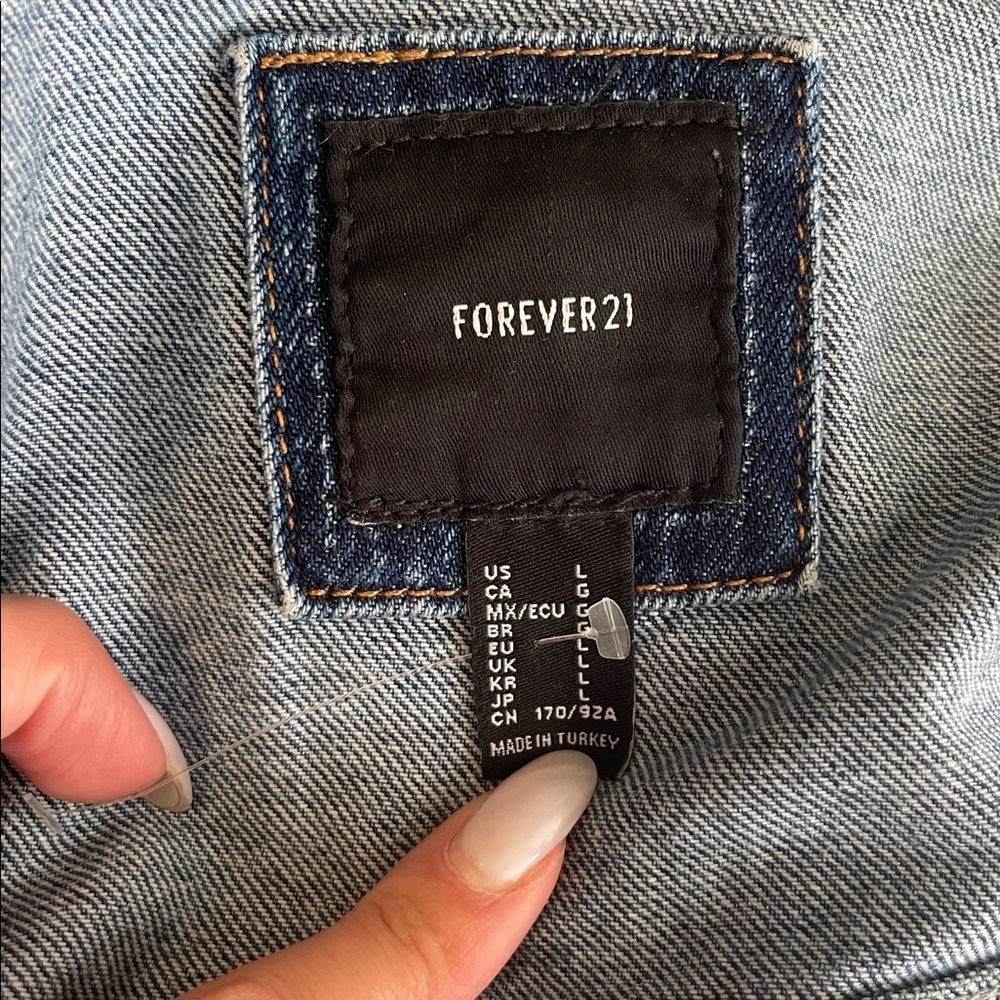 Customized 1 of 1 Forever 21 Jean Jacket with Disney Patches - Picture 6 of 6